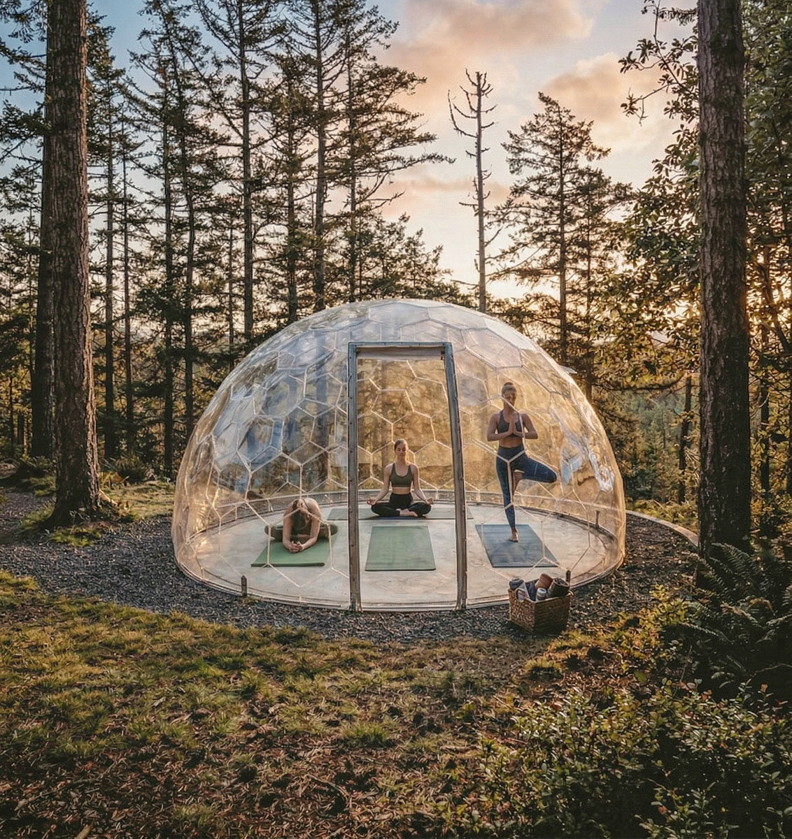 Hypedome M glamping dome with mountain views