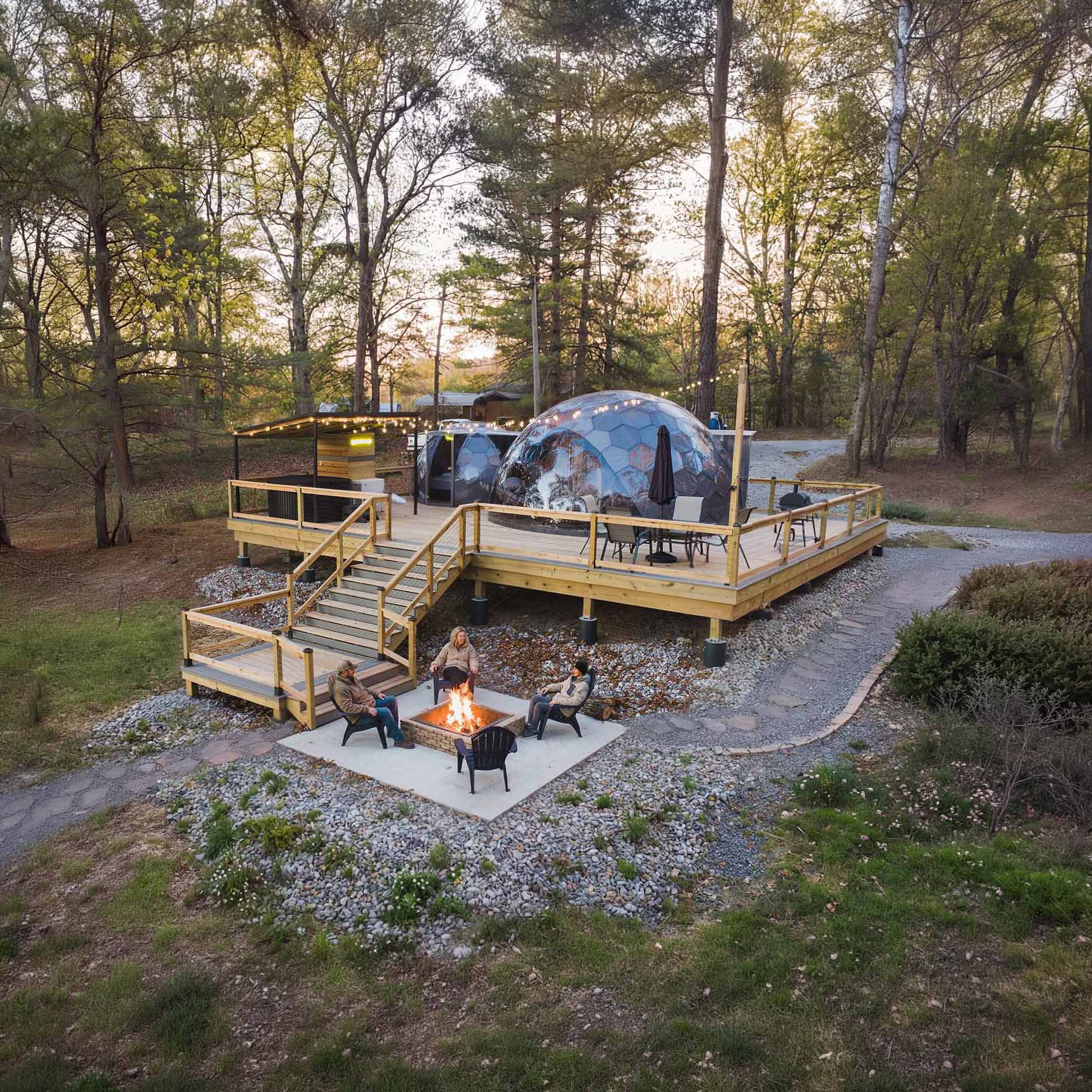 Hypedome glamping multi-dome site