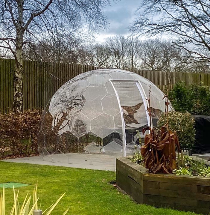 Capsula a bolle da giardino trasparente