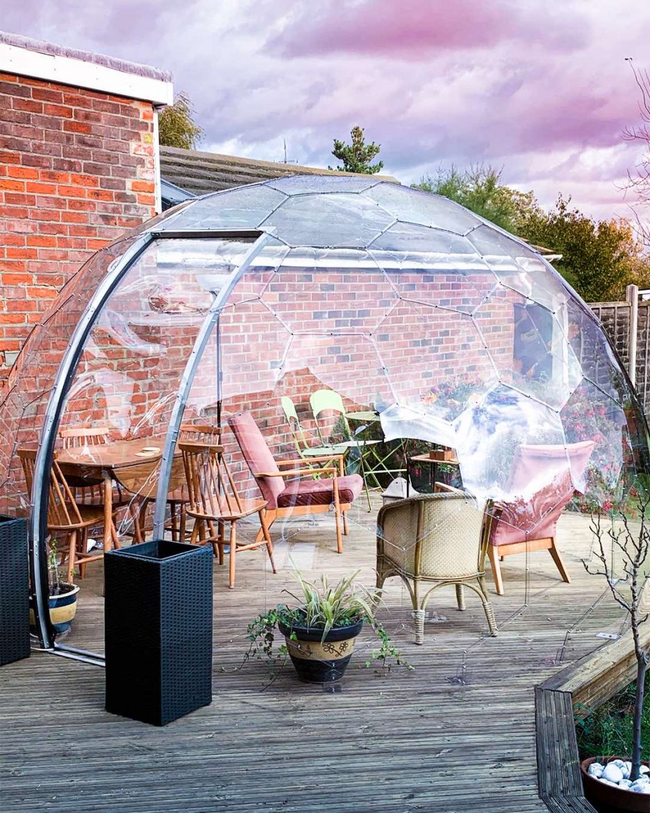 Salon extérieur dans le module de jardin de l'Hypedome