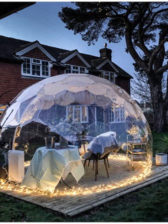 Beautifully decorated garden dome