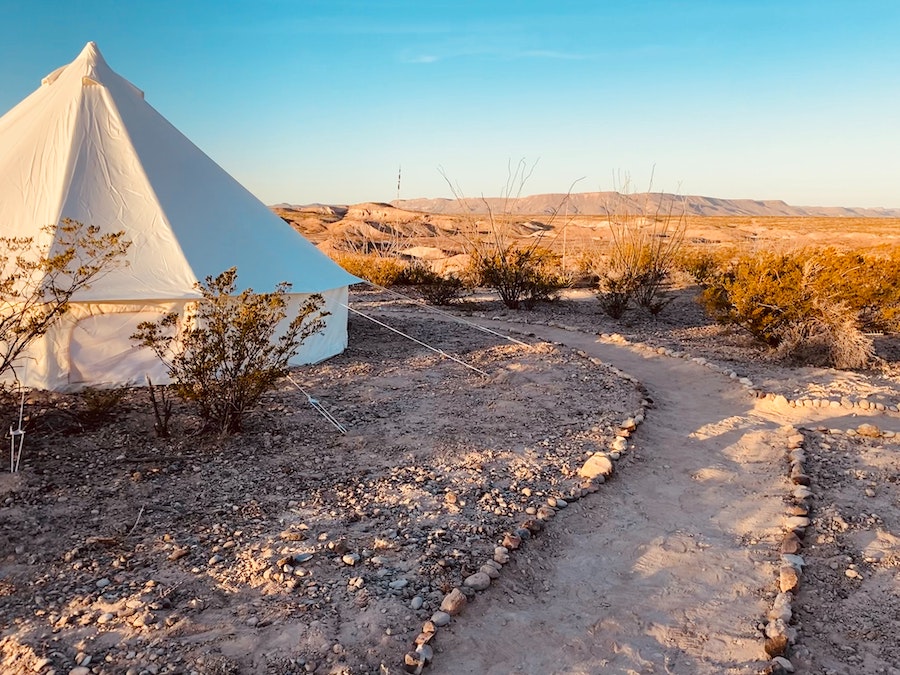 Glamping-Landschaft
