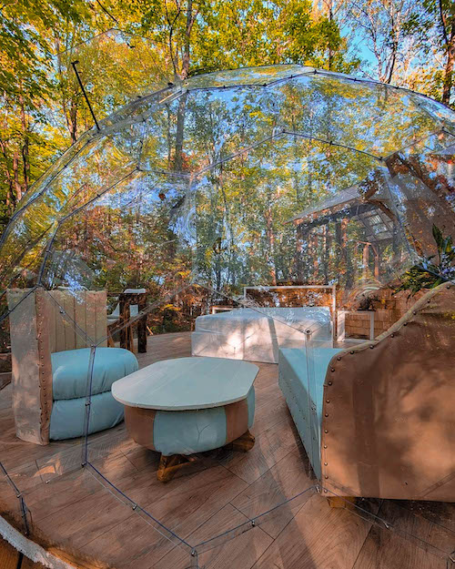 Layout der Glamping-Kapsel