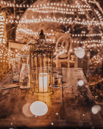 warm lights for winter outdoor dining