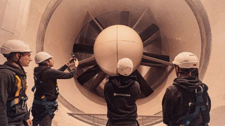 A turbine of a wind tunnel