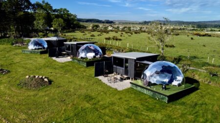 Geodesic domes glamping with Hypedome glamping pods