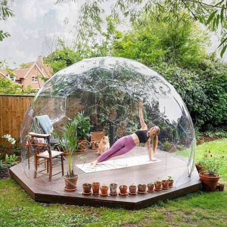 Mindfulness and yoga room inside the garden dome