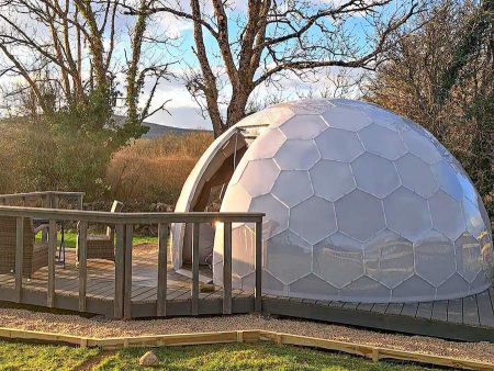 Hypedome garden pod located in a quiet and peaceful space