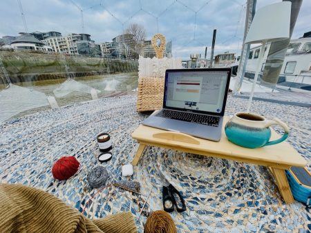 Knitting in a hobby dome