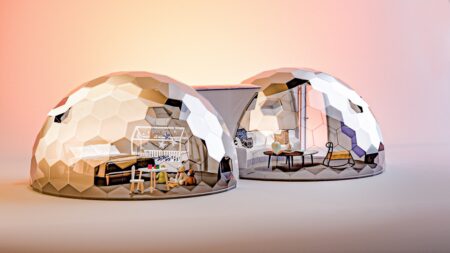 Connected glamping domes