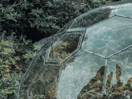 Open window in a garden igloo dome