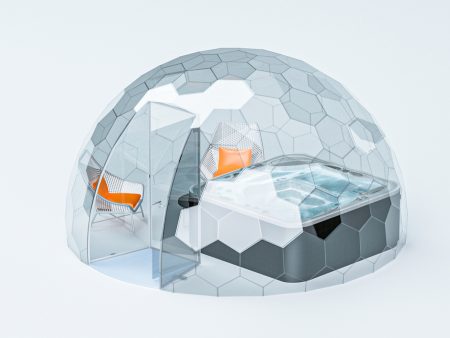 Clear hot tub enclosure
