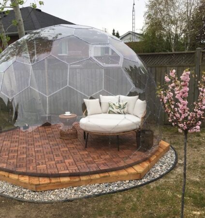 A lovely garden igloo retreat