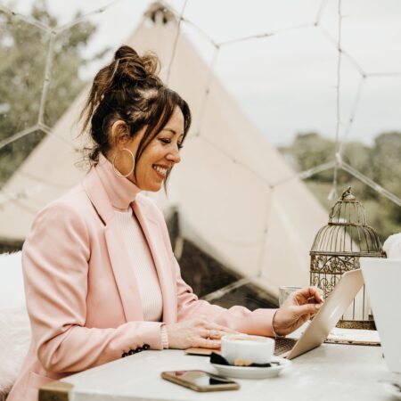 Working in a she shed office dome