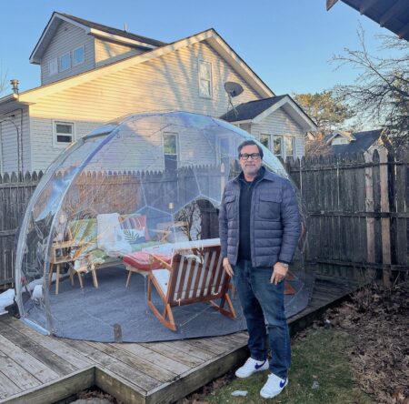 Robert Koch and his backyard dome in Michigan
