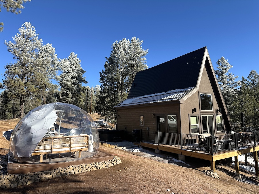 A stargazing dome as one of the Airbnb outdoor essentials