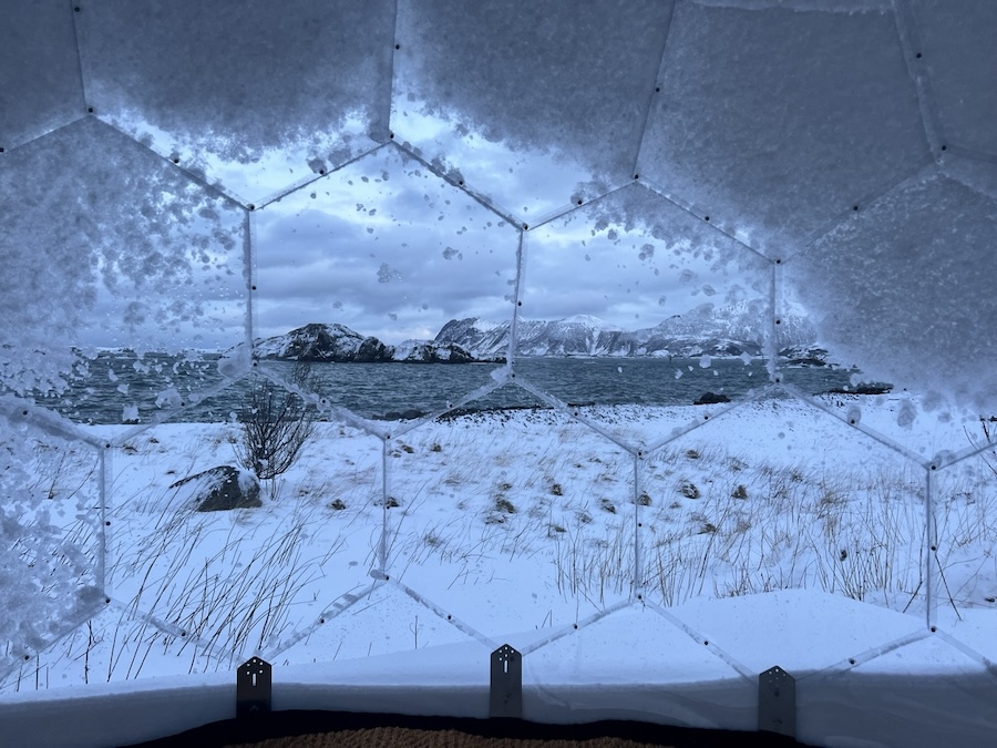 A view from the Hypedome covered in snow