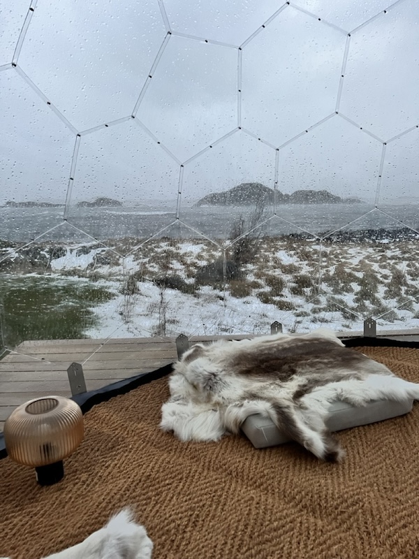 Cozy furnishing of the Hypedome dome in Norway