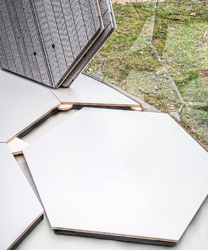 Base modulaire isolée - un revêtement de sol solide pour votre Hypedome