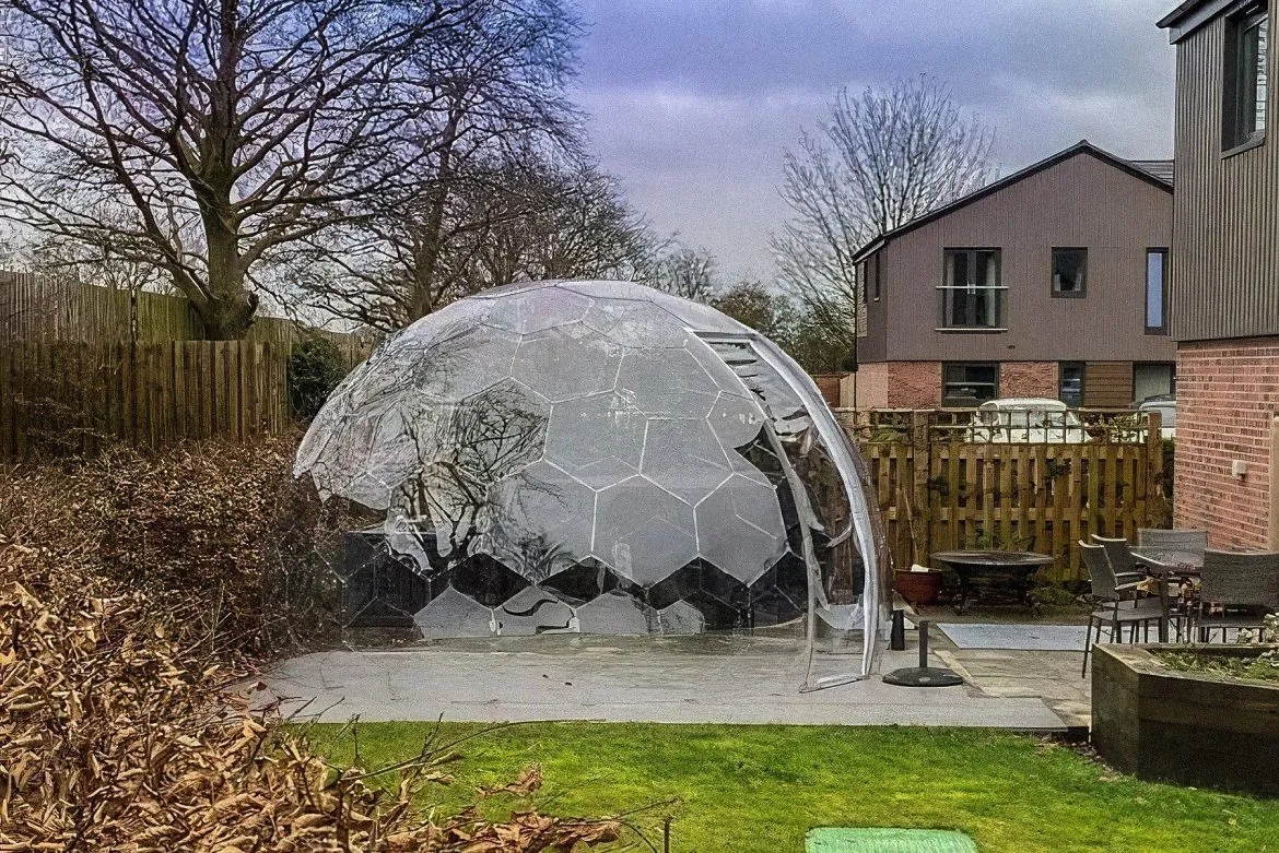 Igloo pod in a garden