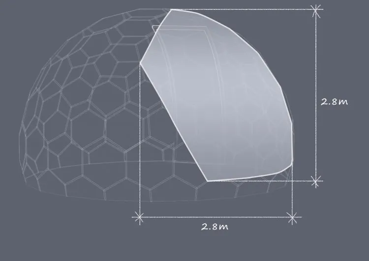 Hypedome S - Sun Shade Sail - Metric