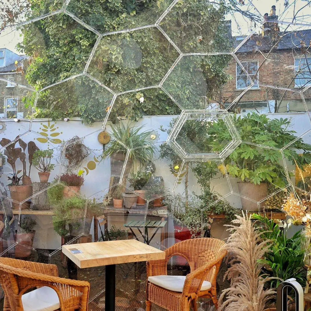 Beautiful interior of a garden dome