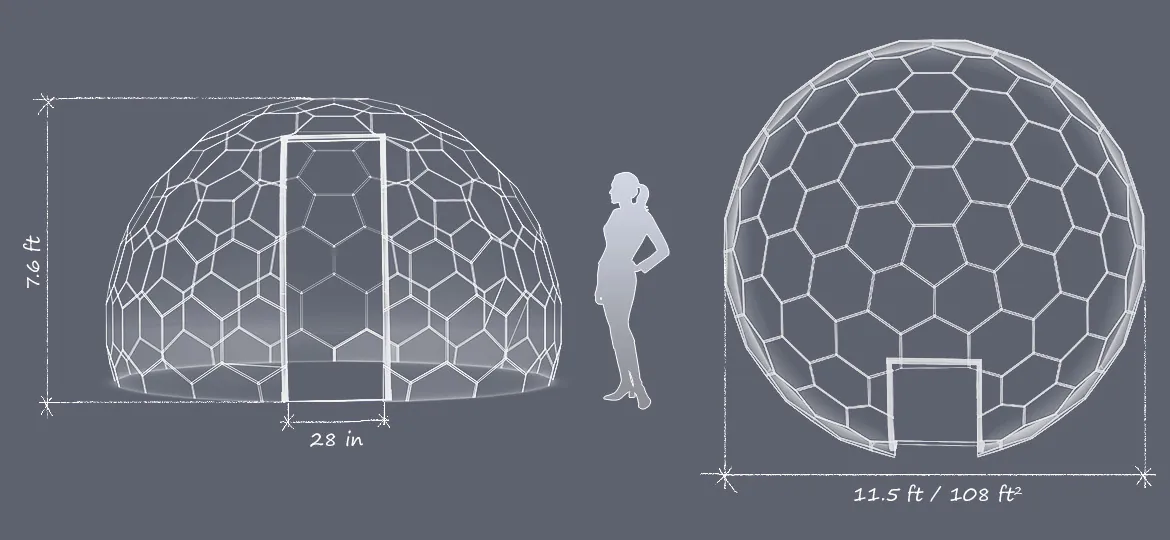 Hypedome S - Tech Specifications - Imperial - Landscape