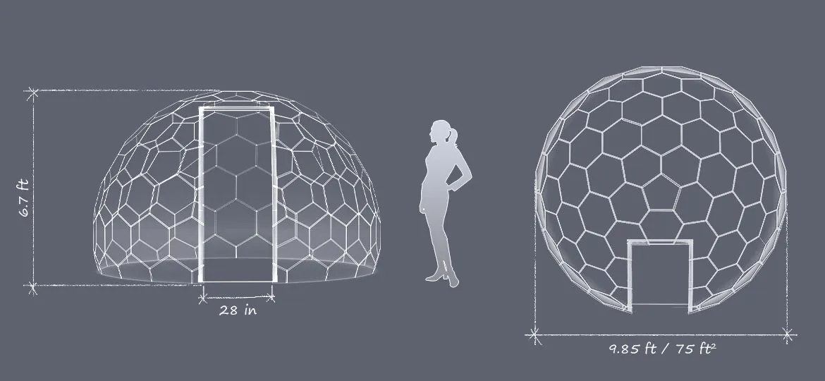 Hypedome Mini - Tech Specifications - Imperial - Landscape