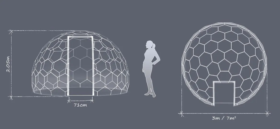 Hypedome Mini - Tech Specifications - Metric