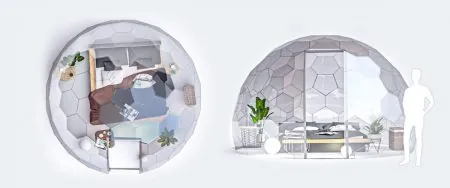 Hypedome S - Application - Glamping Bedroom