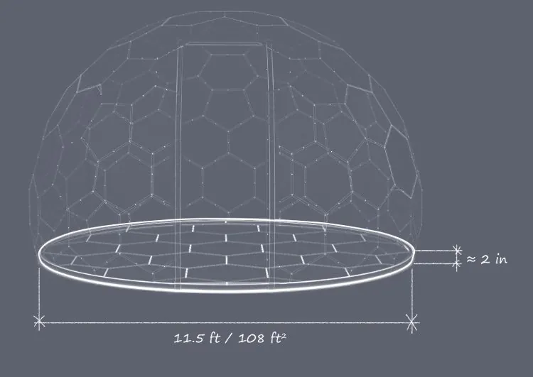 Hypedome S - Insulated Modular Base - Imperial