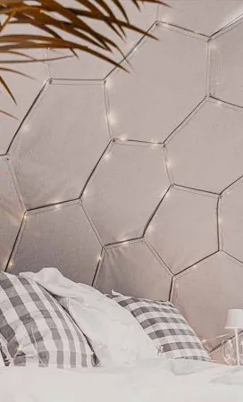 Soft wall panels on a Hypedome wall