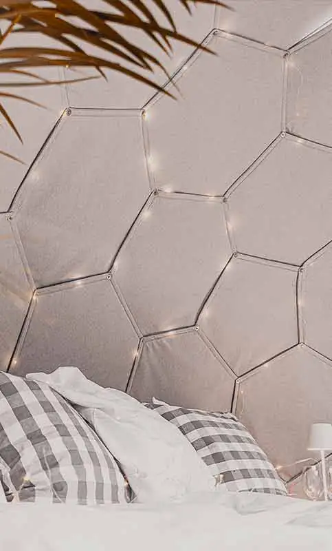 Soft wall panels on a Hypedome wall