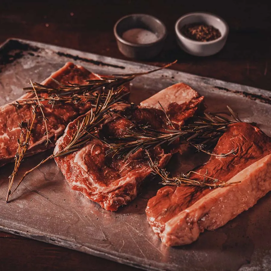 Meat prepared for roasting