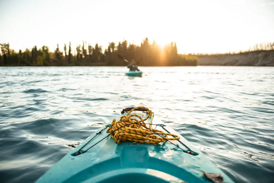 kayaking on the lake