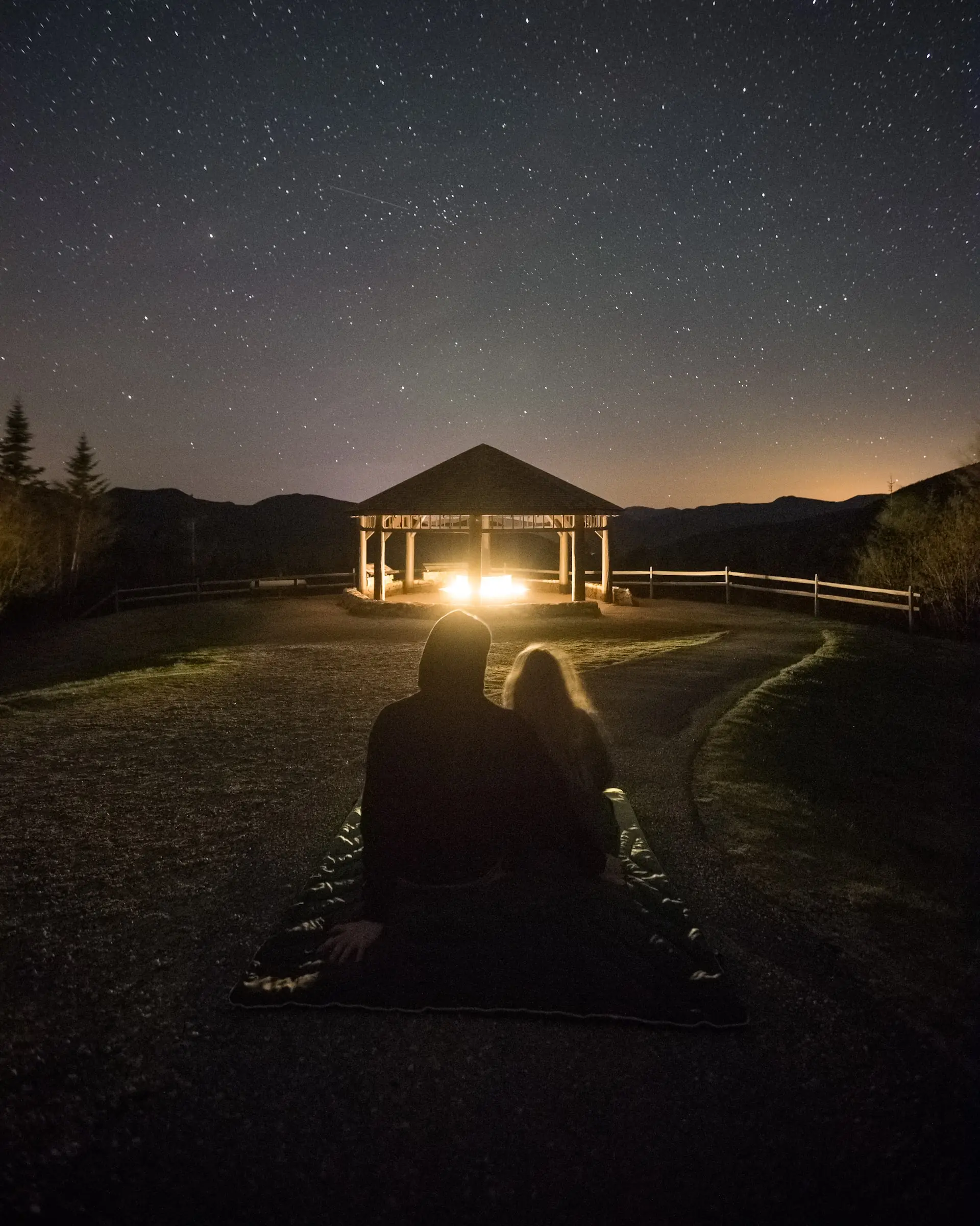 stargazing on glamping