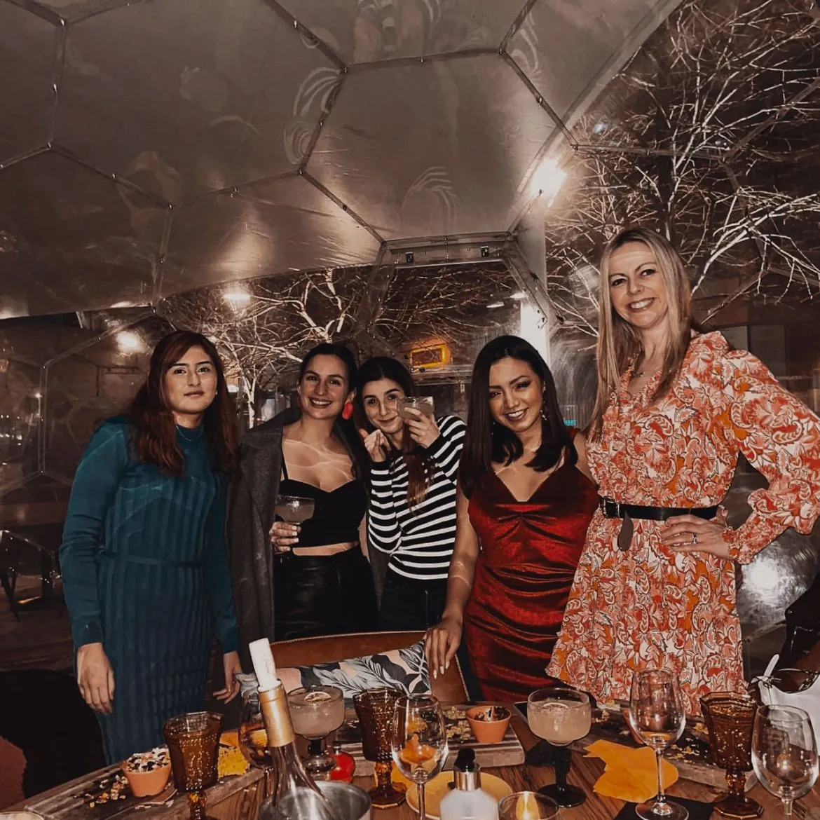 Friends reunion in Tequila Jack's dining dome