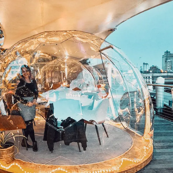 Dome dining on the quay