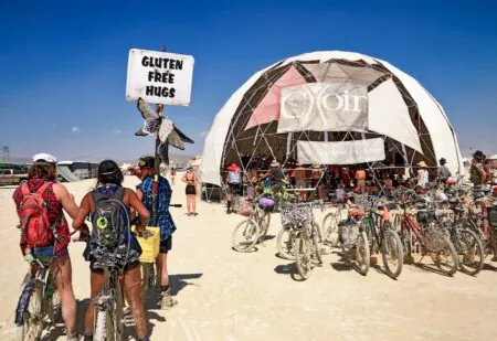 Geodesic dome in the Burning Man festival