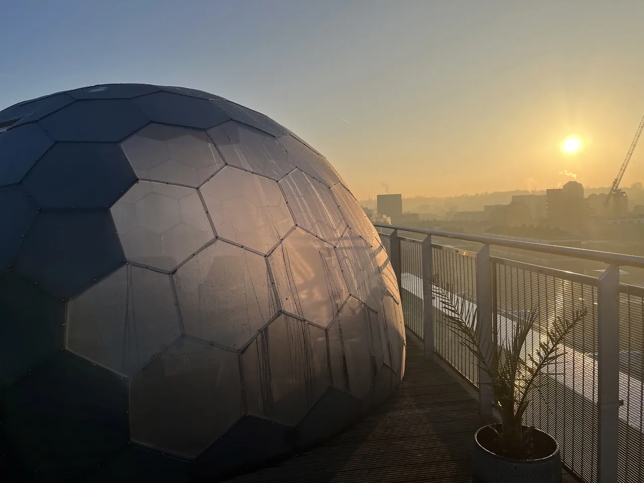 Sky dome at sunrise