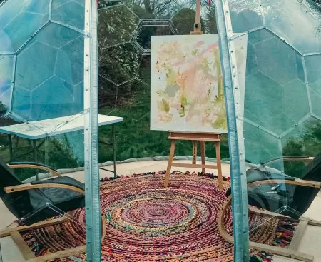 Garden dome as a hobby room