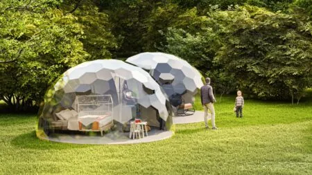 Multi-dome apartment for family glamping