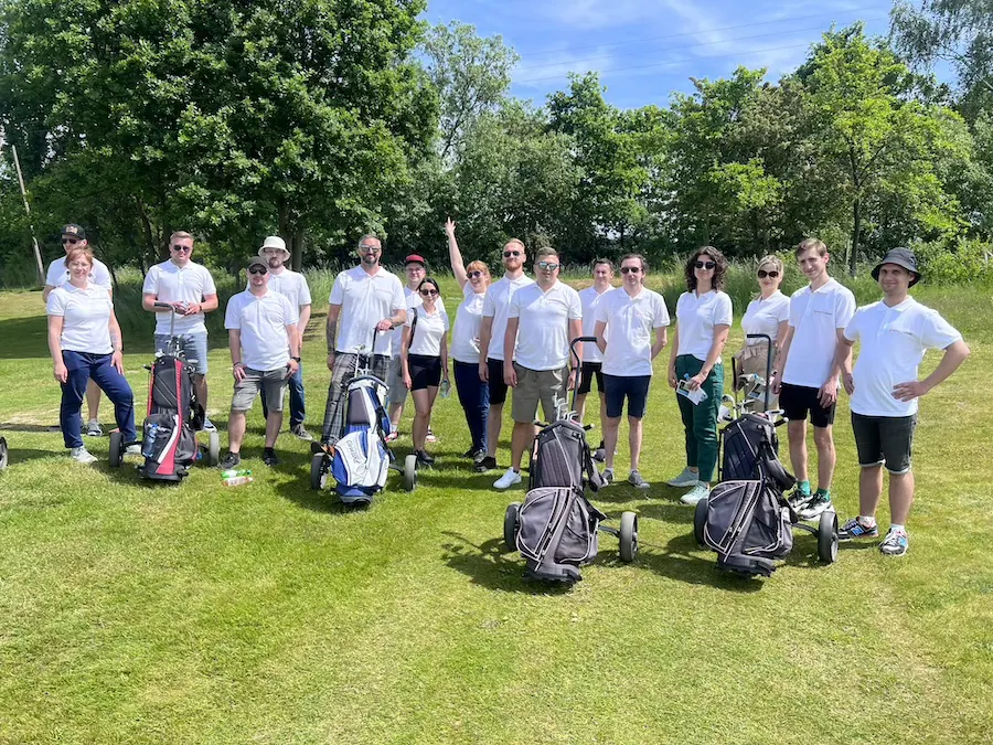 Hypedome team on a golf course