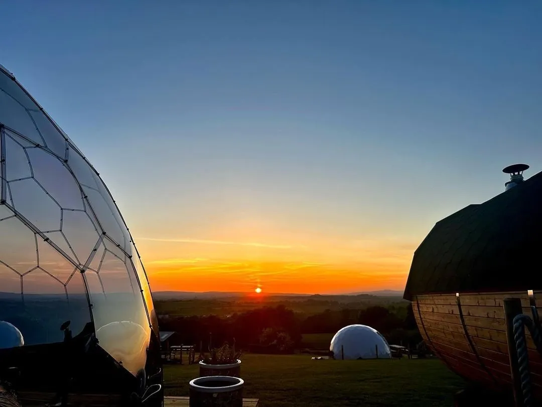 Eco villages and a beautiful sunset