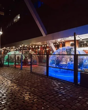 Outdoor dining dome experience in Rotterdam