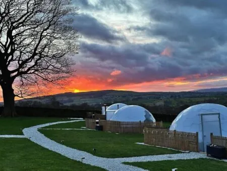 Beautiful sky over the Deerstone Glamping