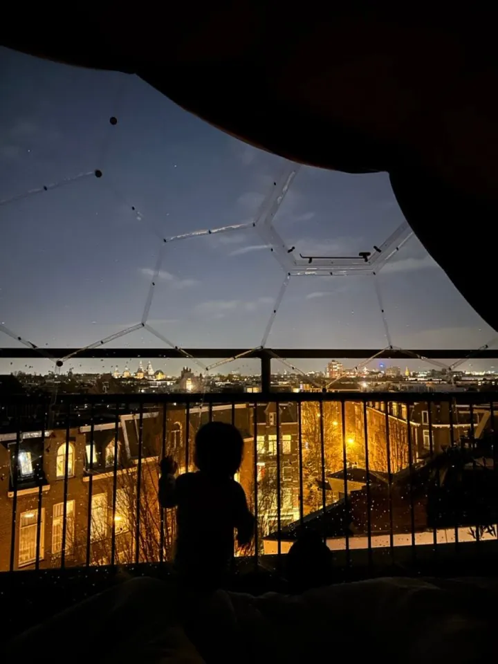 View from the Amsterdome by night