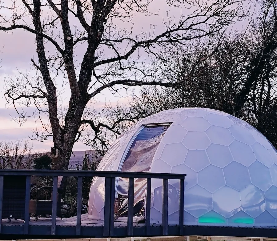 White outdoor dome