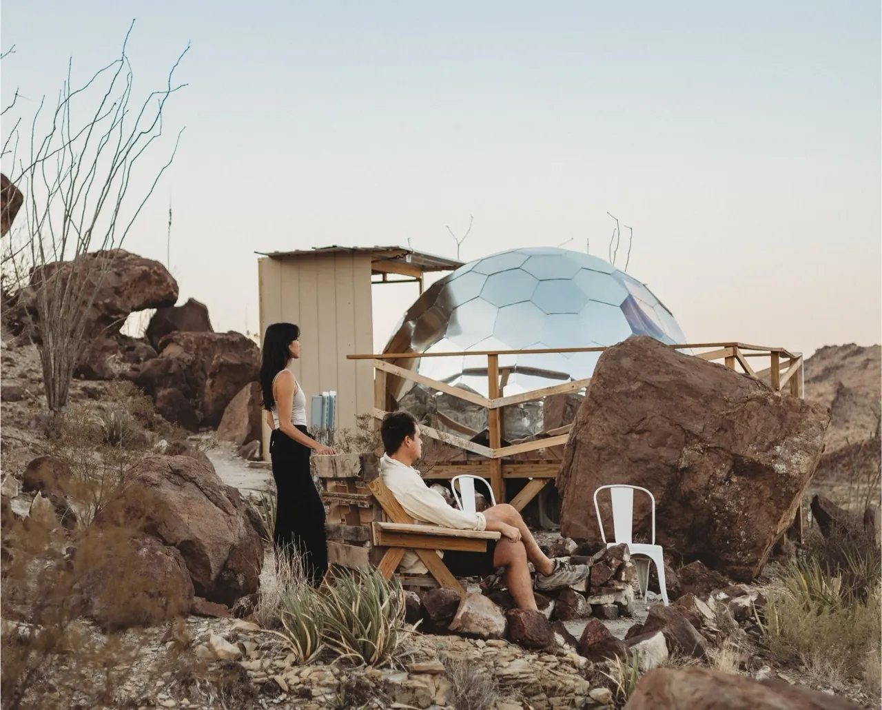 Slava Chupryna at his Space Cowboys glamping site in Terlingua, Texas