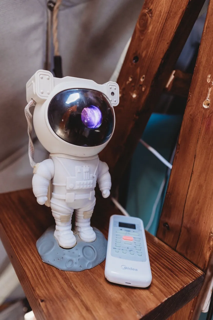 An astronaut projector